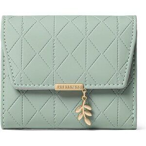 Small Leather Wallet for Women RFID Blocking Card Holder with Coin Pocket
